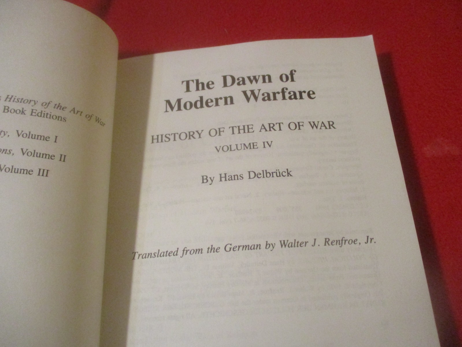History of the Art of War by Hans Delbrück 1990, Trade… Volumes 1-4