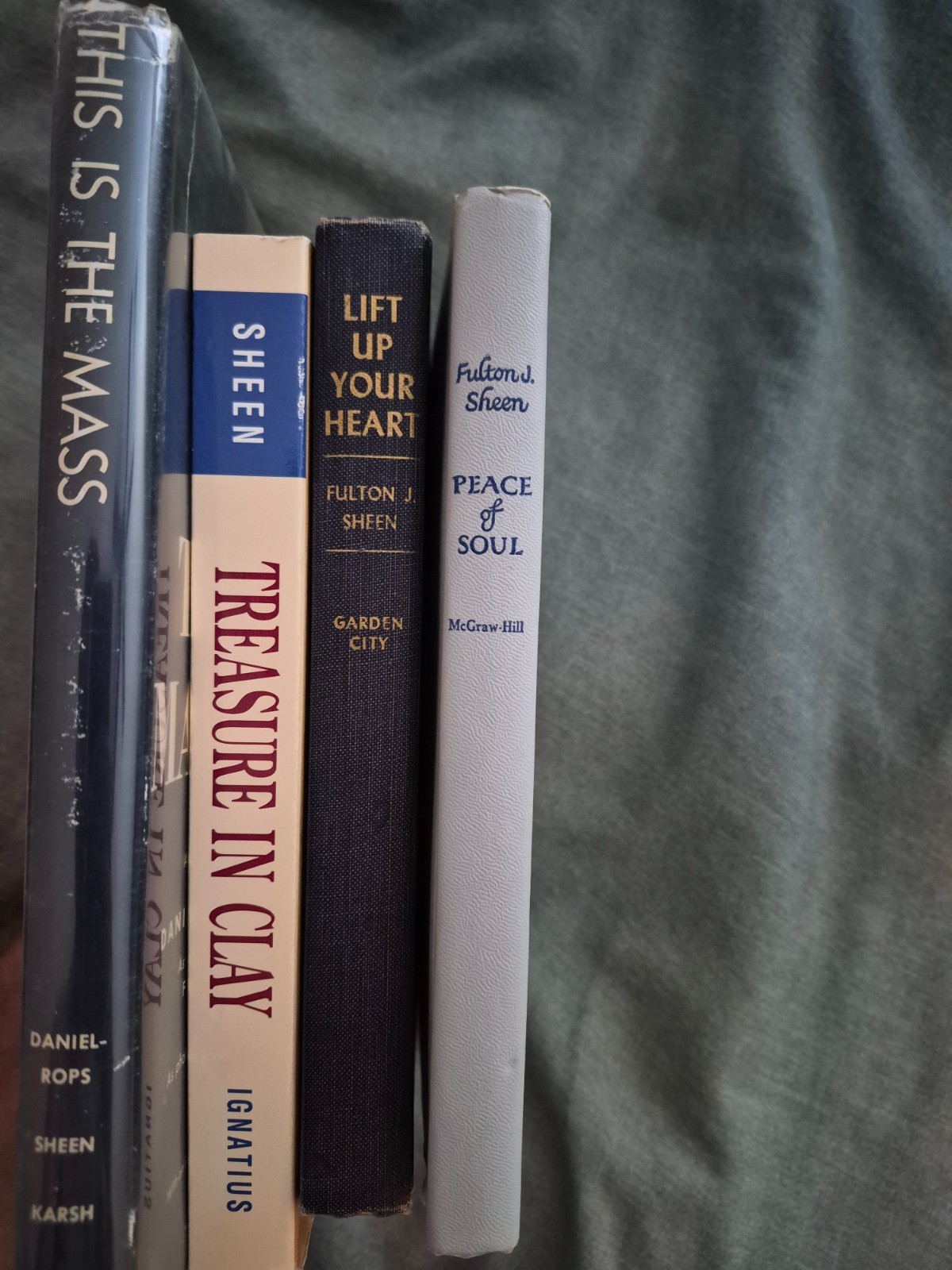 Fulton J Sheen Book Lot Traditional Catholic Mass Lift Up Your Heart Peace&Soul