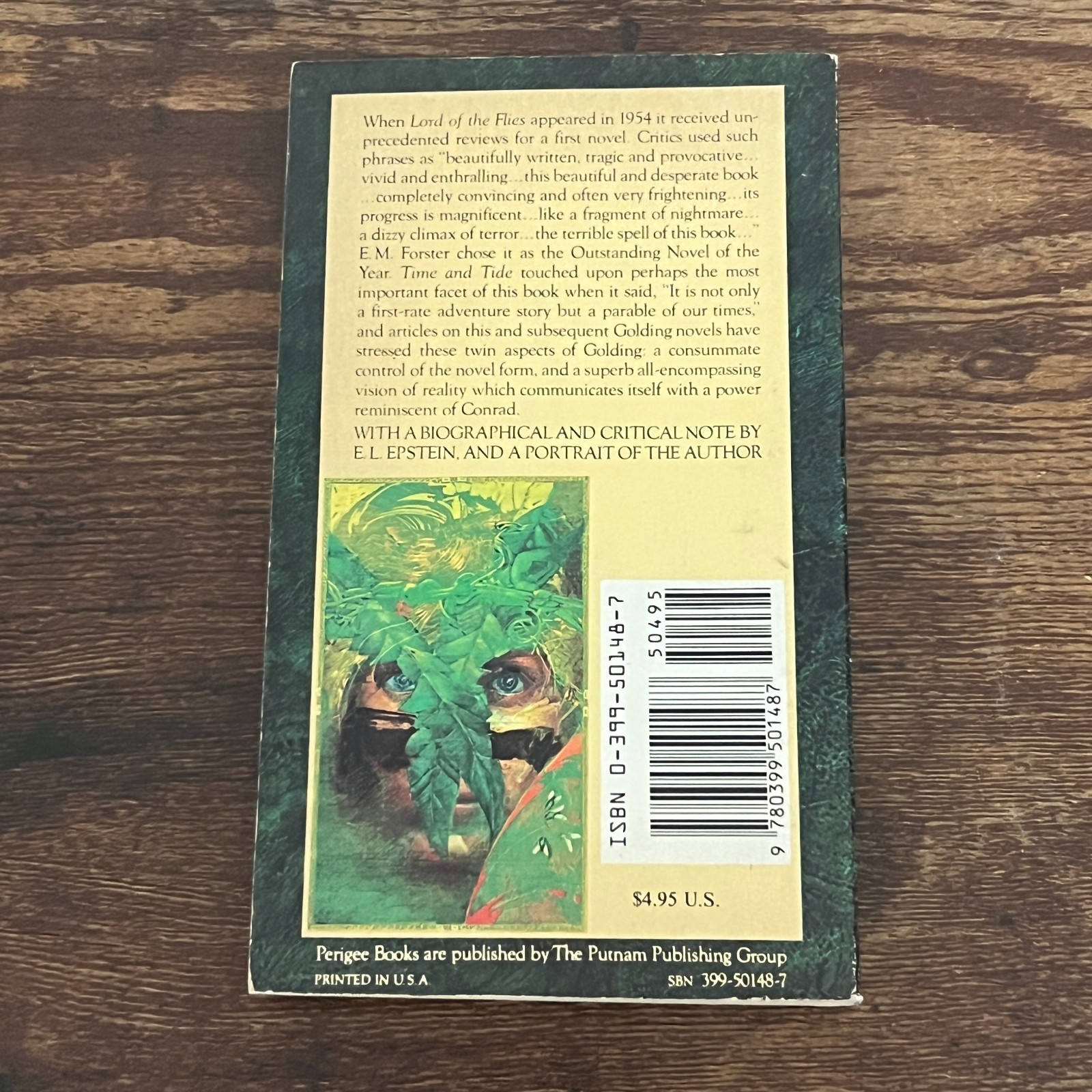 Lord of the Flies by William Golding 1983 Paperback Dystopian Classic Literature