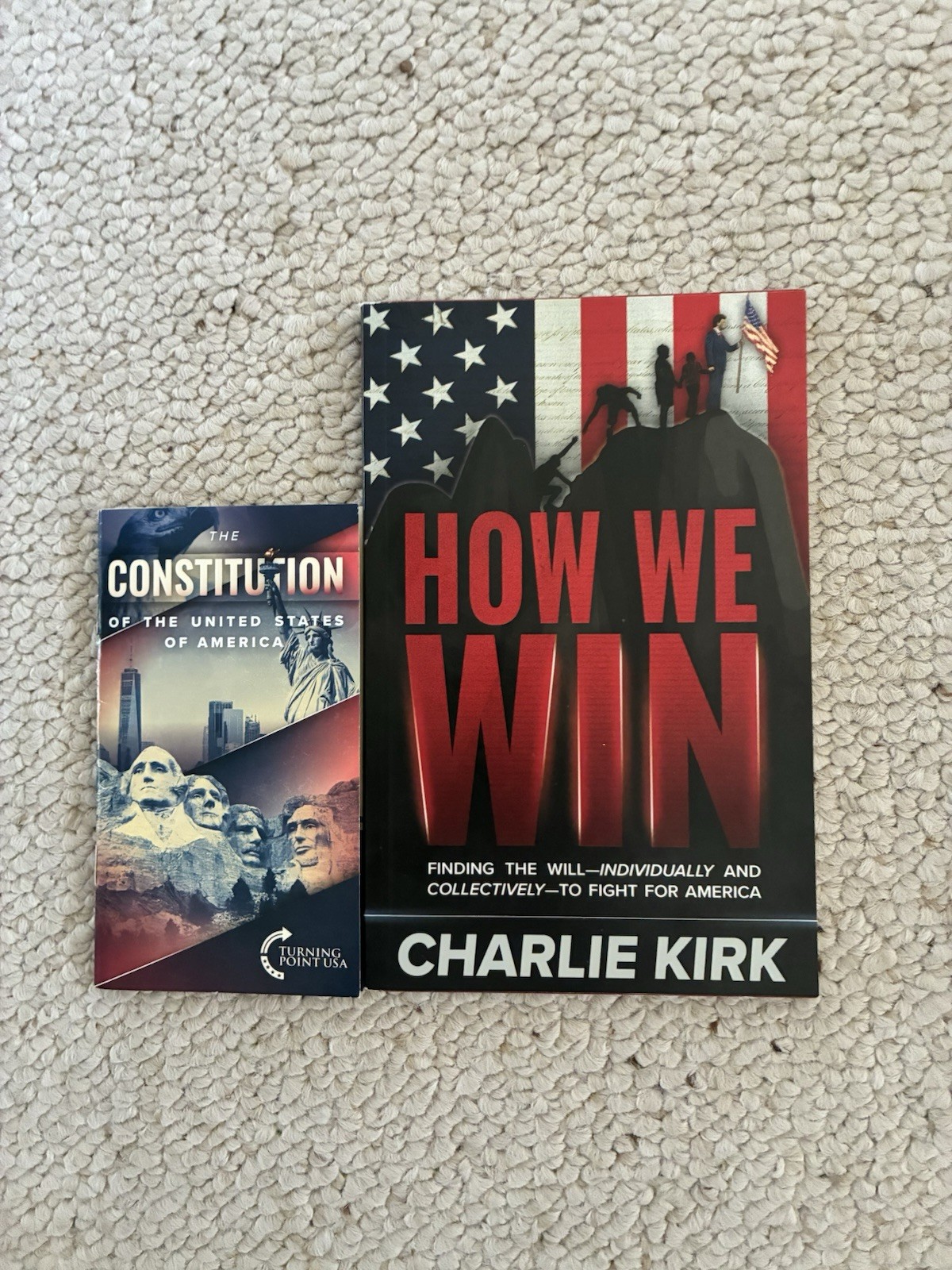 How We Win by Charlie Kirk and The Constitution — Turning Point USA (Lot Of 2)