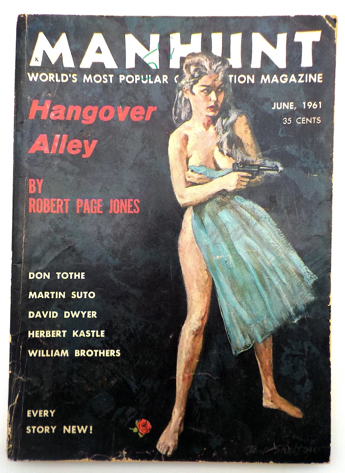 MANHUNT Detective Story Monthly Magazine June 1961