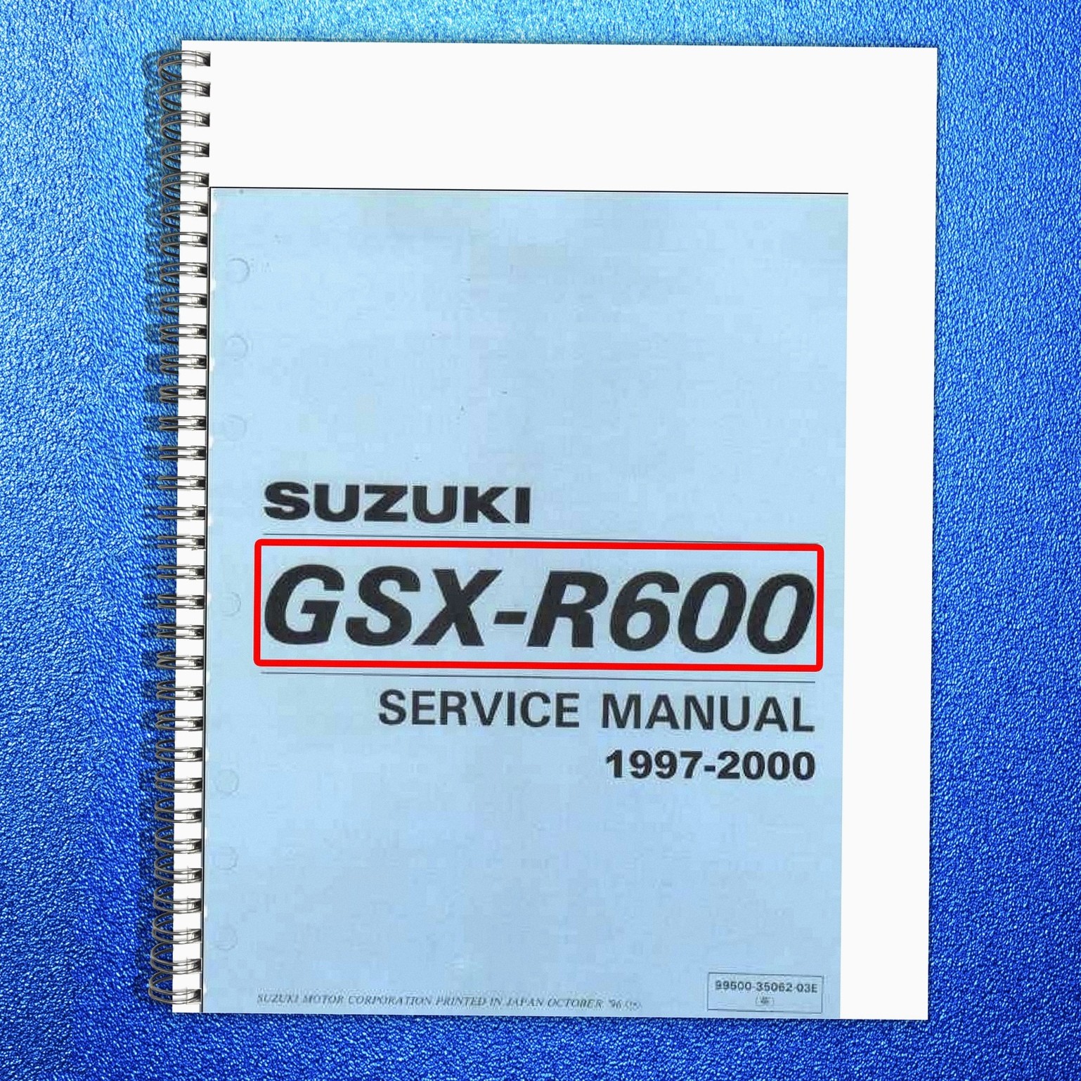 SUZUKI GSX-R600 Motorcycle Service Manual 1997-2000, SPIRAL FIXED — TOUGH JACKET