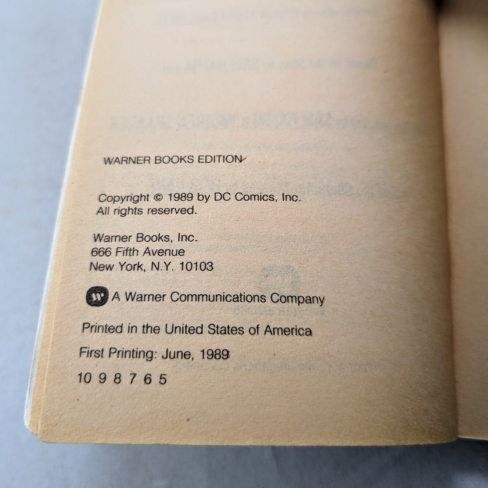 Batman by Craig Shaw Gardner Novelization (Warner Books, 1989) VTG Movie Tie-in