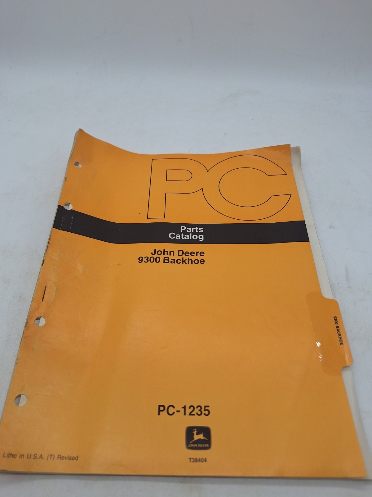JOHN DEERE 9300 BACKHOE FACTORY PARTS CATALOG MANUAL PC-1235