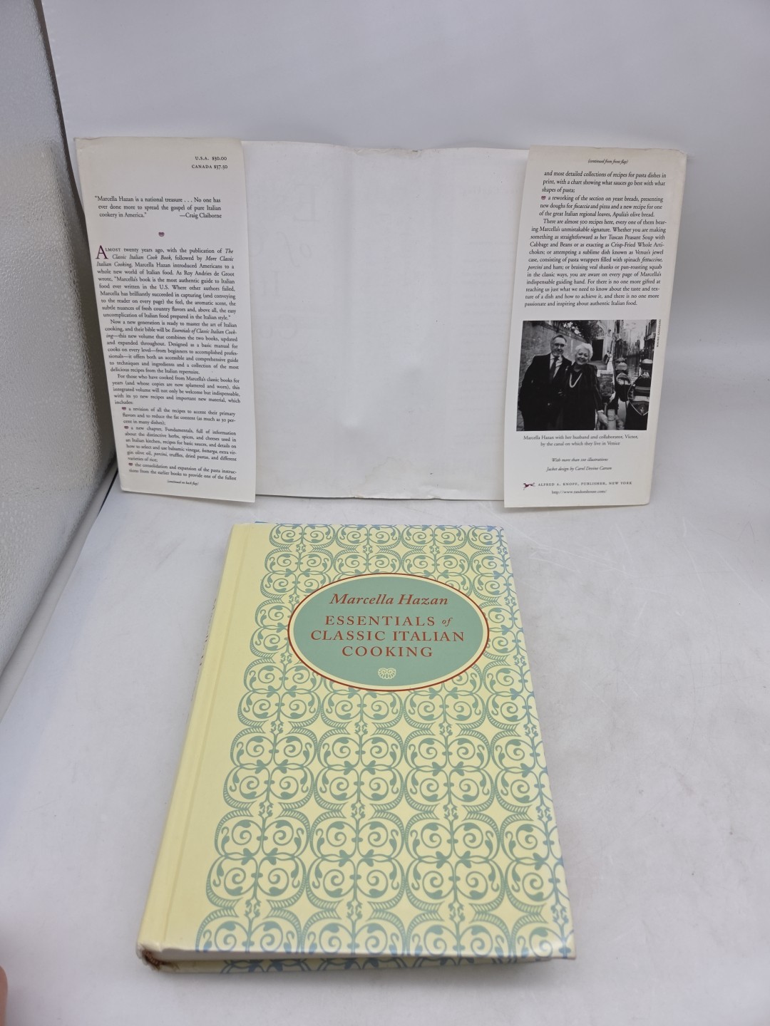 Marcella Hazan Essentials of Classic Italian Cooking (2000, LATER PRINT, HCDJ)