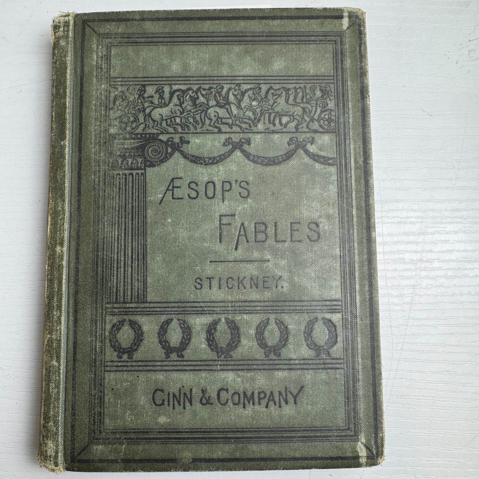 Aesop’s Fables by J.H. Stickney Ginn & Company Antique Hardcover Book