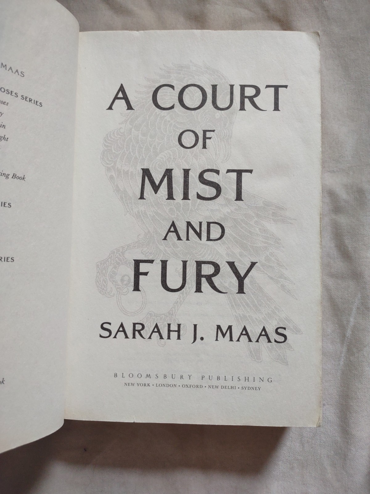 A Court Mist And Fury + Court Of Wings & Ruin Sarah Maas Novels Softcover Books