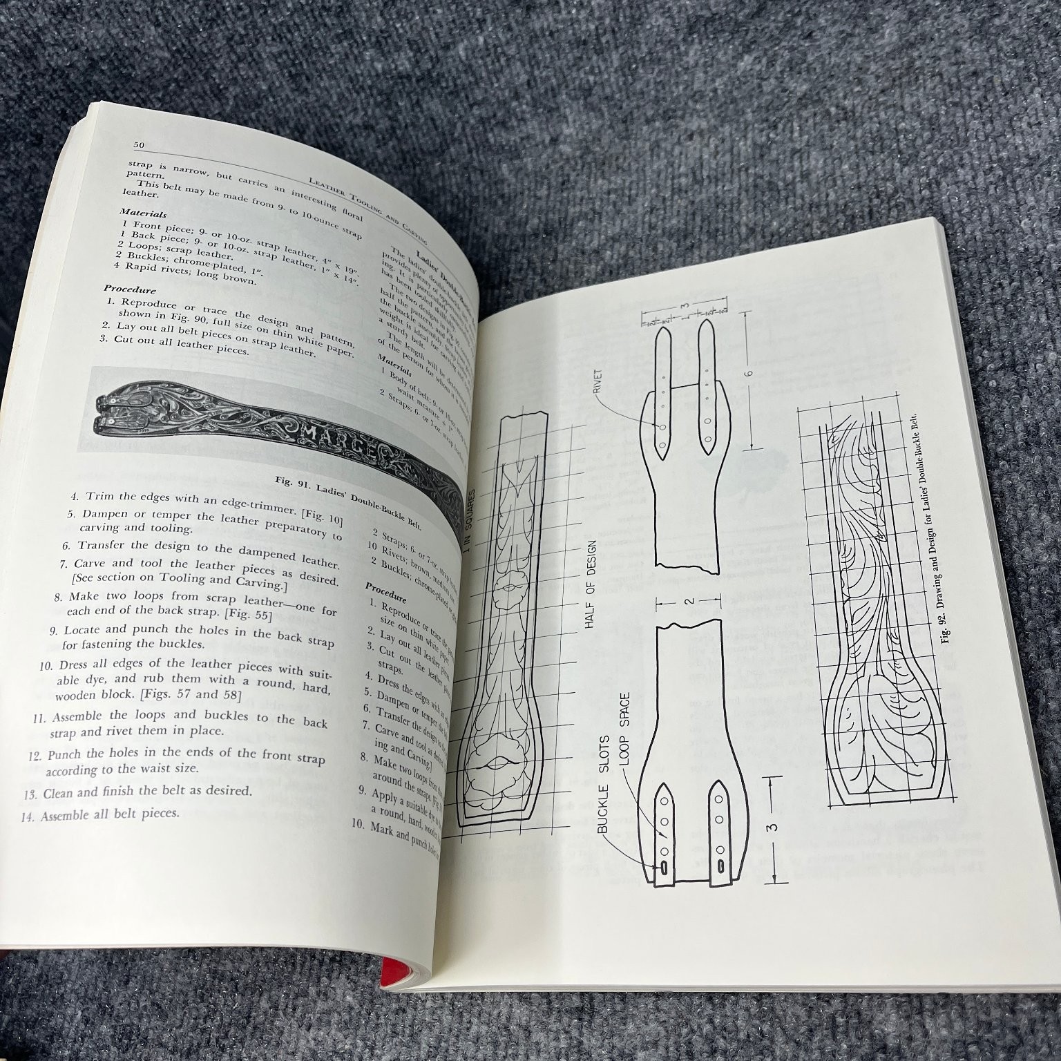 Leather Tooling & Carving Chris H. Groneman 1974 Dover Edition Crafts How-To
