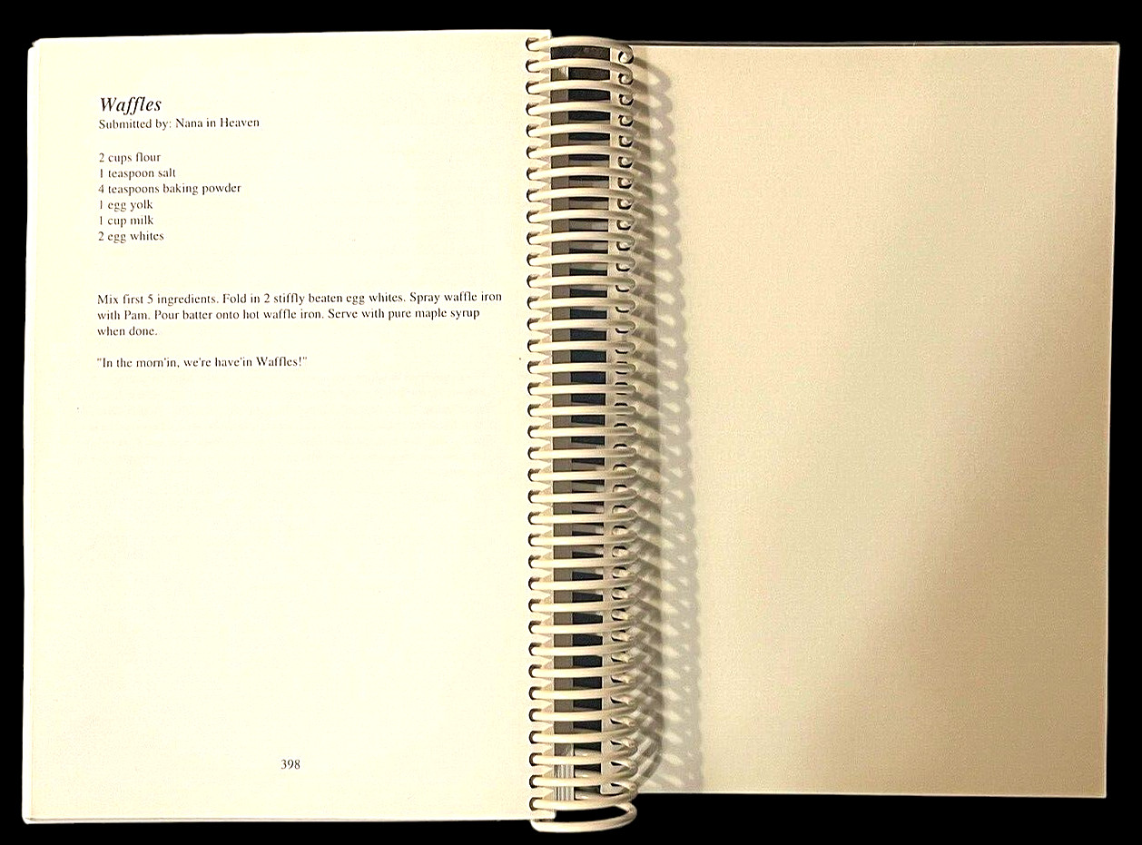 Rare Cookbook 100’s Of Family Recipes 398 Pages Flip Flops & Mish Mash, Spiral