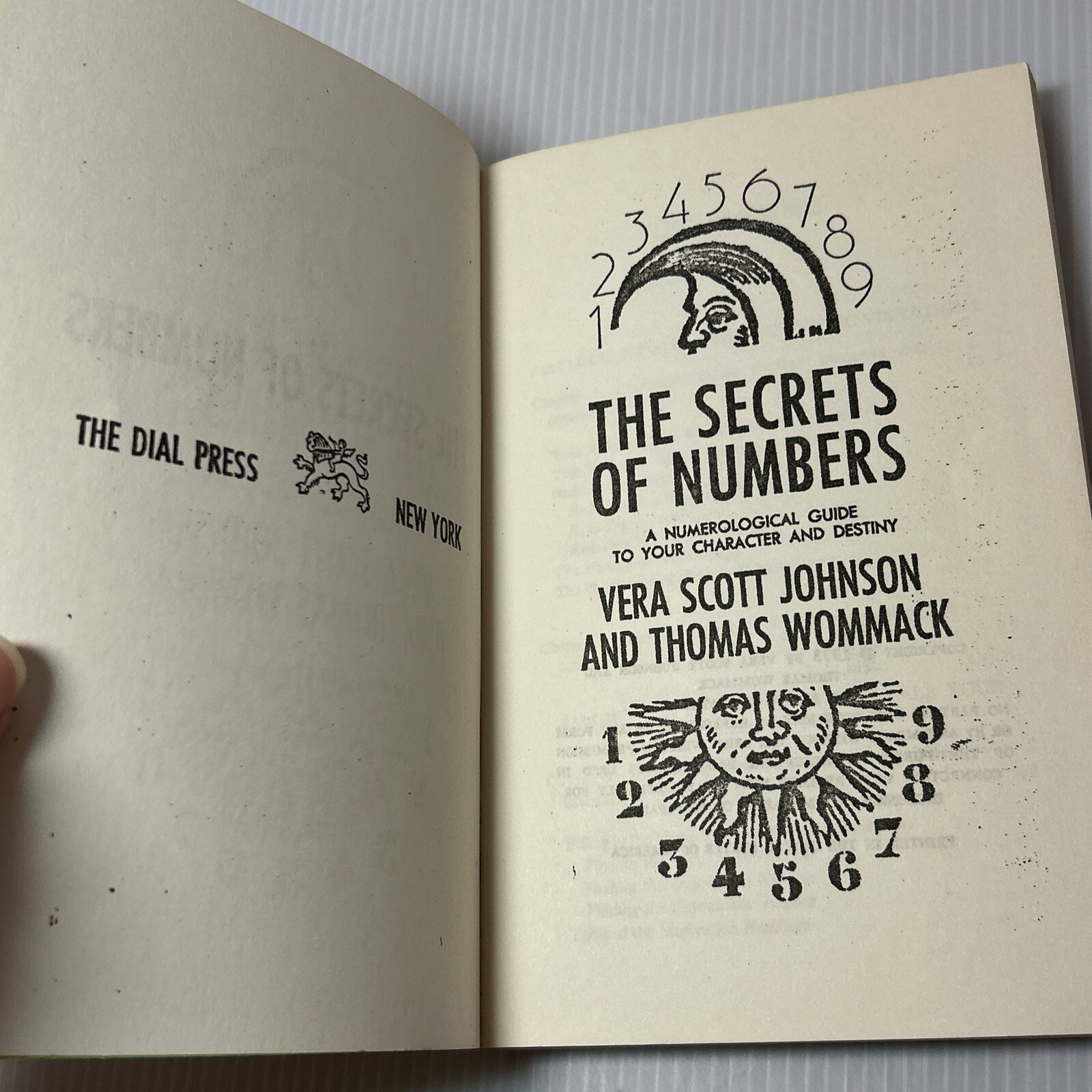 The Secrets of Numbers by Vera Scott Johnson & Thomas Wommack ~ VTG 1973 Occult