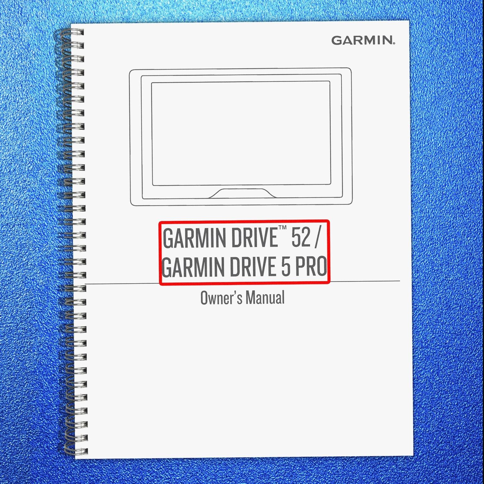 GARMIN Drive 52 Drive 5 Pro Owners Manual 2018, DOUBLE BINDING — TOUGH COVERS