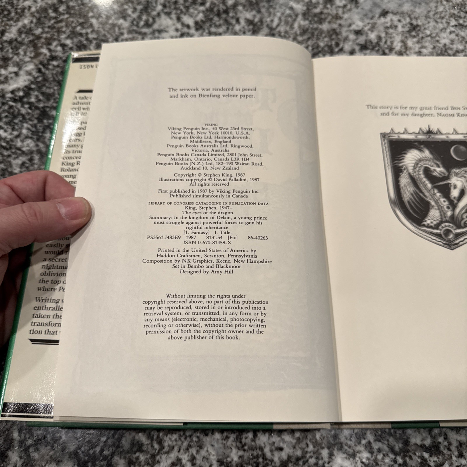 Stephen King- Eyes of the Dragon 1st Print 1st Edition Good Preowned Condition