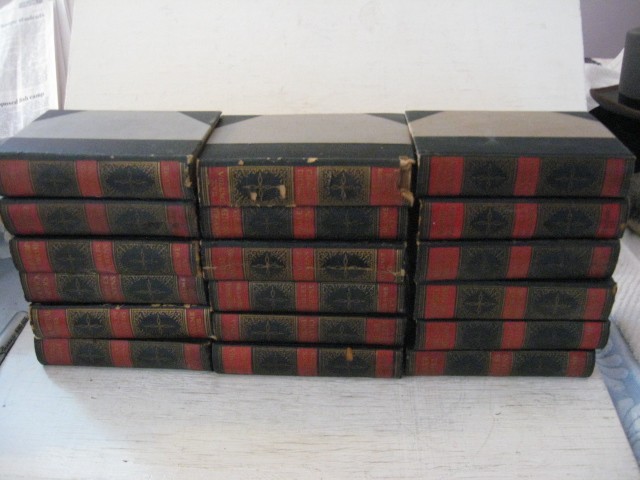 THE WORKS OF CHARLES DICKENS w/Illustrations; 18 VOLS; HC, G/VGC