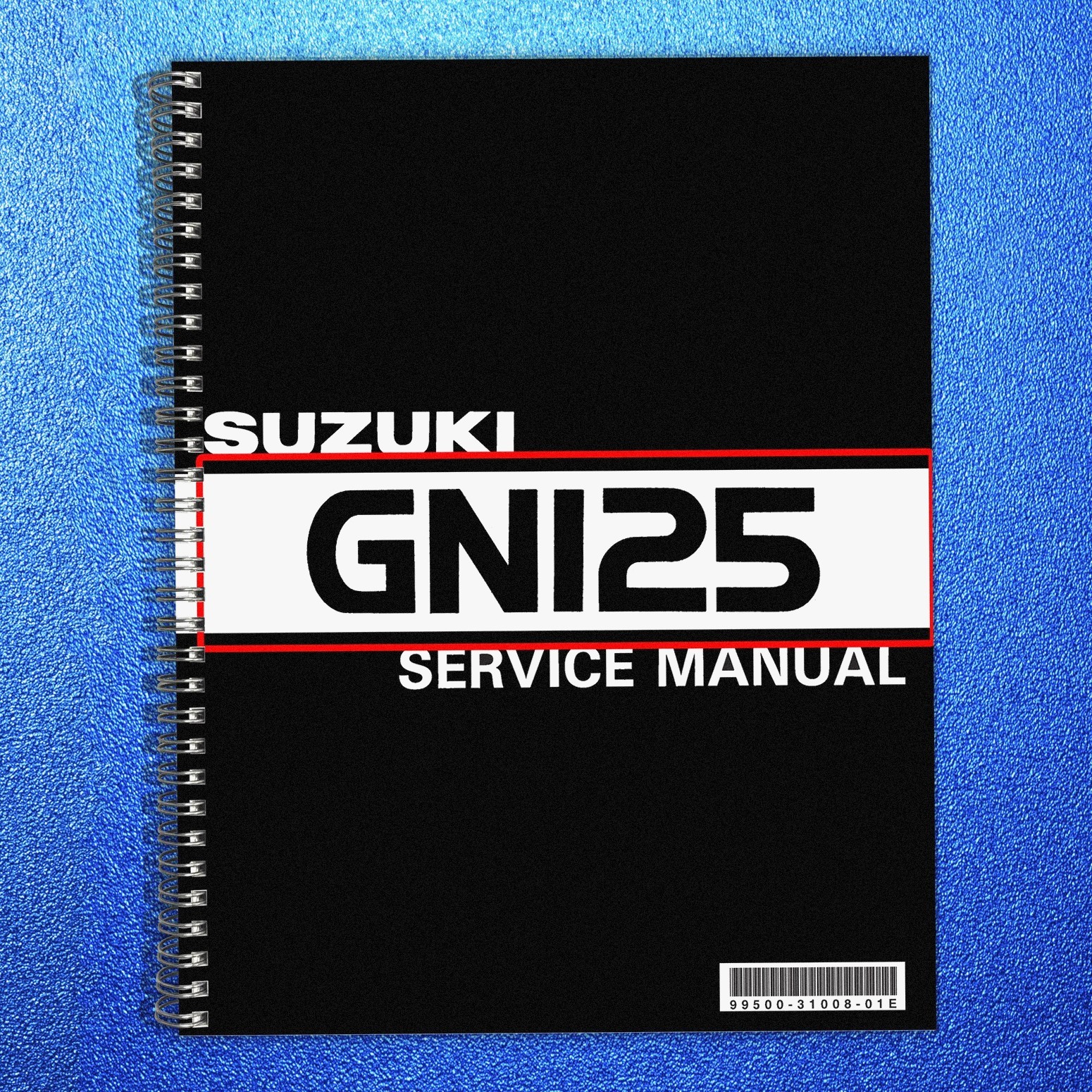 SUZUKI GN125 Motorcycle Service Manual 1983 To 2001, BINDING — TOUGH COVERING