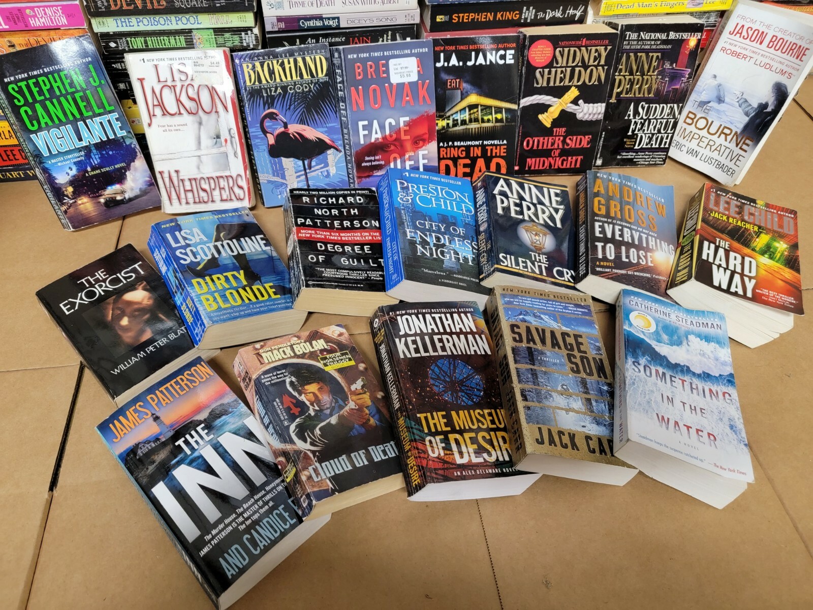 Lot of 20 Mystery Thriller Fiction Paperbacks Popular Author Books MIX UNSORTED