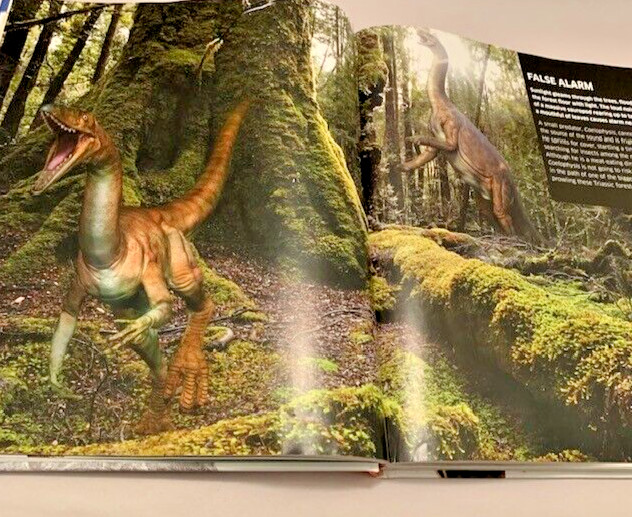 Dinosaurs Book Prehistoric Creatures 1st Ed Table Room Decor Staging Illustrated