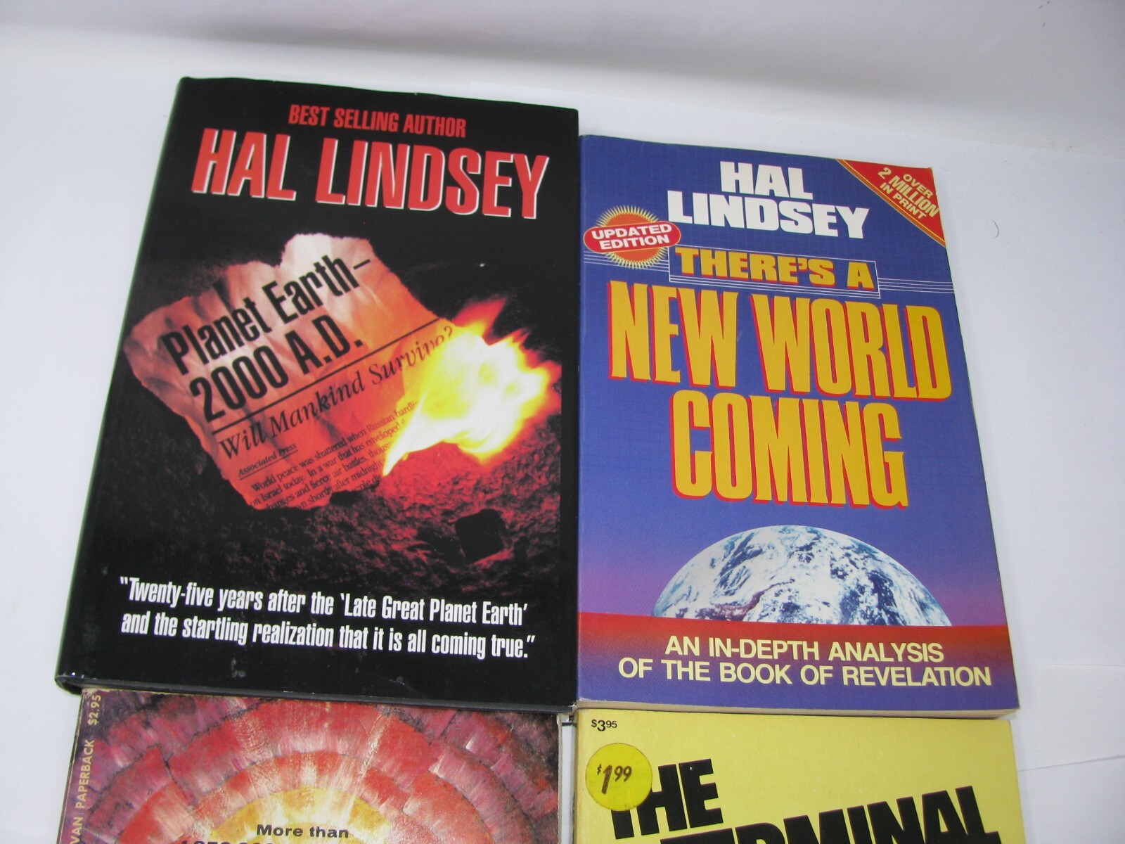 Lot 4 Hal Lindsey Books Satan New World Coming Planet Earth Terminal Generation