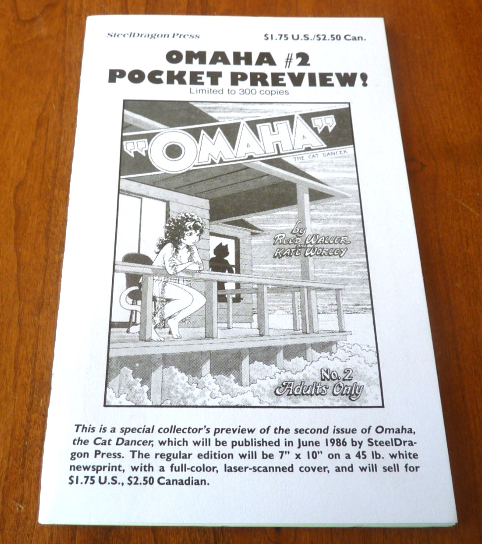 OMAHA #2 POCKET PREVIEW! KATE WORLEY REED WALTER 1986 COLLECTOR COPY NM-9.2