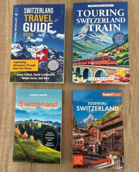 Switzerland Travel Books — 4 different