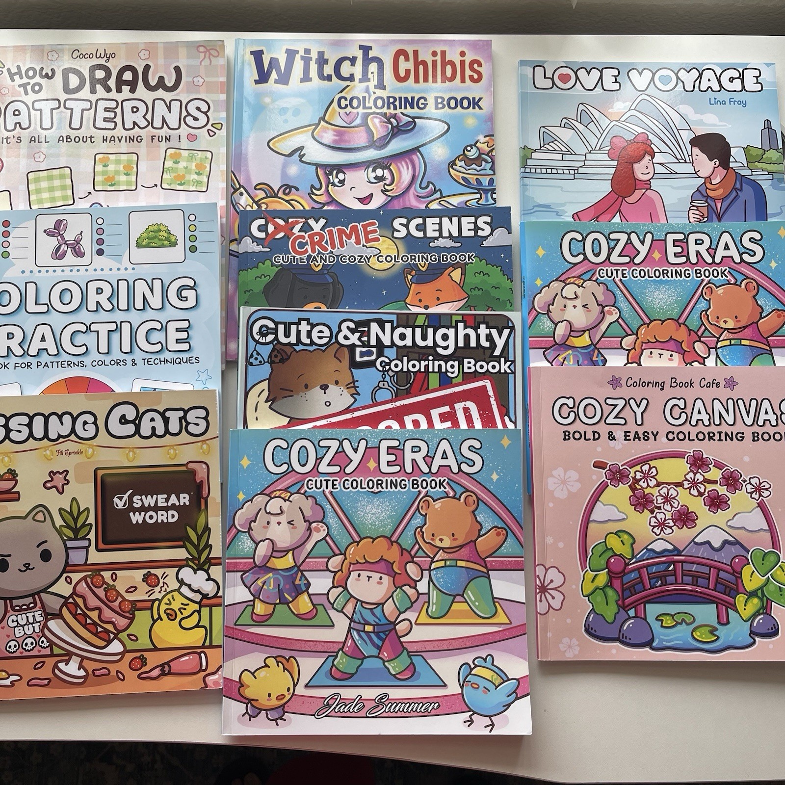 Huge lot of 10 Adult Cozy Coloring Books — Coco Wyo, Jade Summer Coloring Books