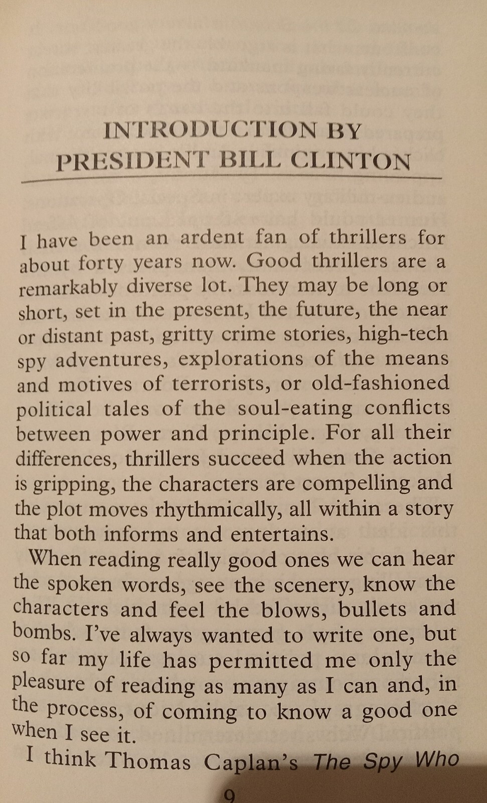 The Spy Who Jumped off the Screen -Thomas Caplan LARGE PRINT Intro by B. Clinton