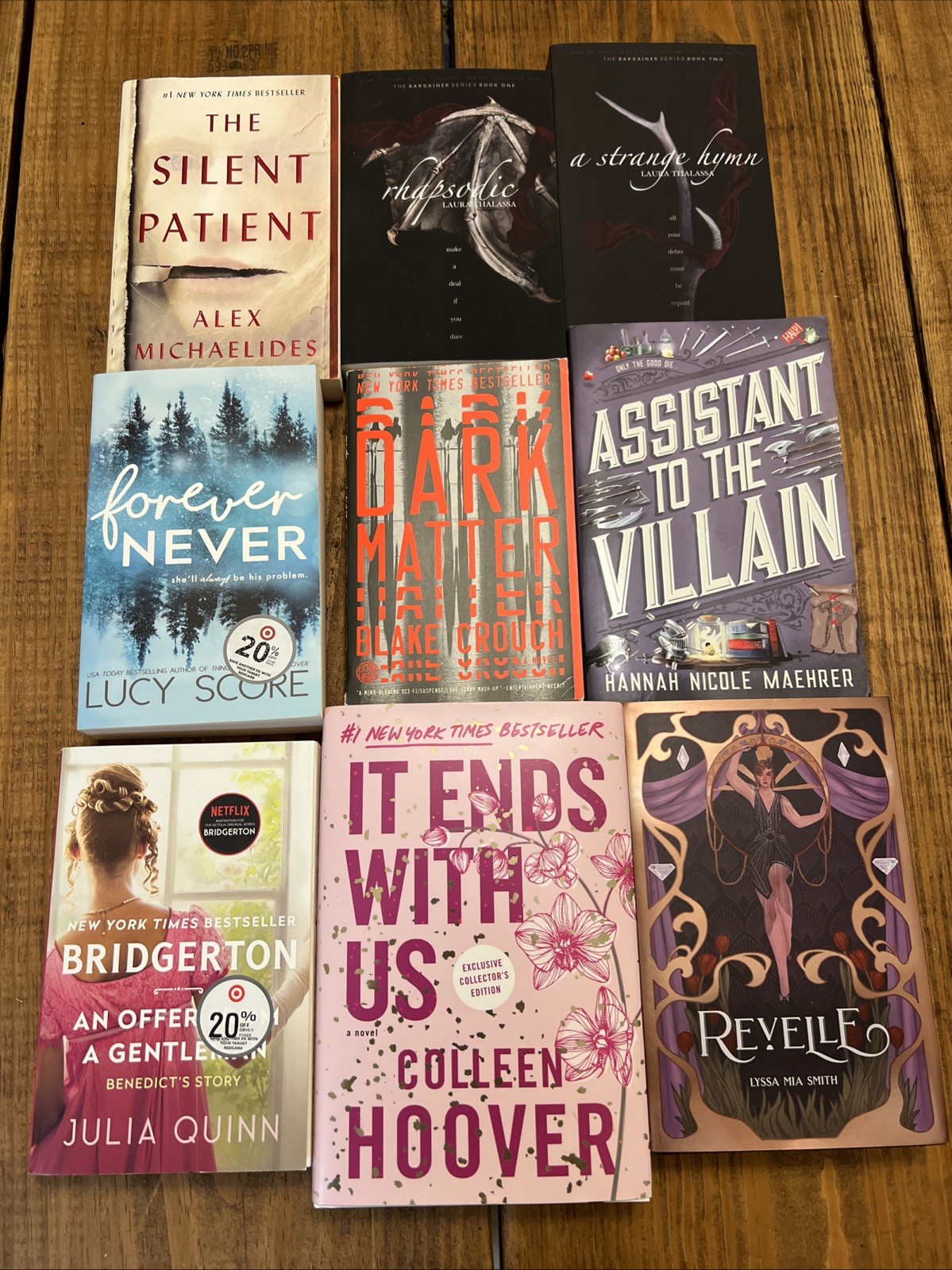 Assorted Book Lot Of 9 — Revell Owlcrate, Dark Matter, Silent Patient, It Ends