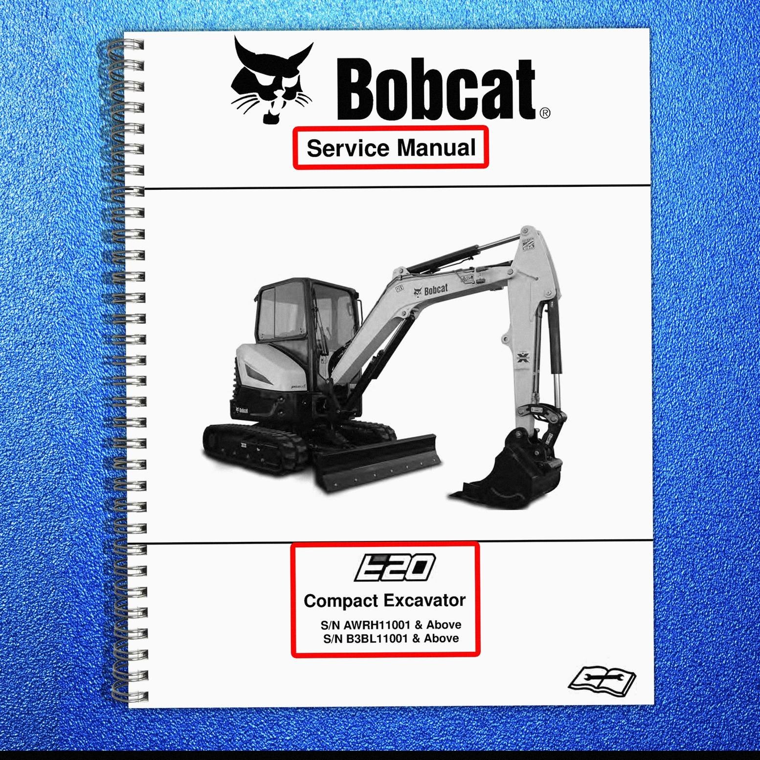 BOBCAT E20 Compact Excavator SN AWRH1101 and Up Service Manual , FOLDOUTS