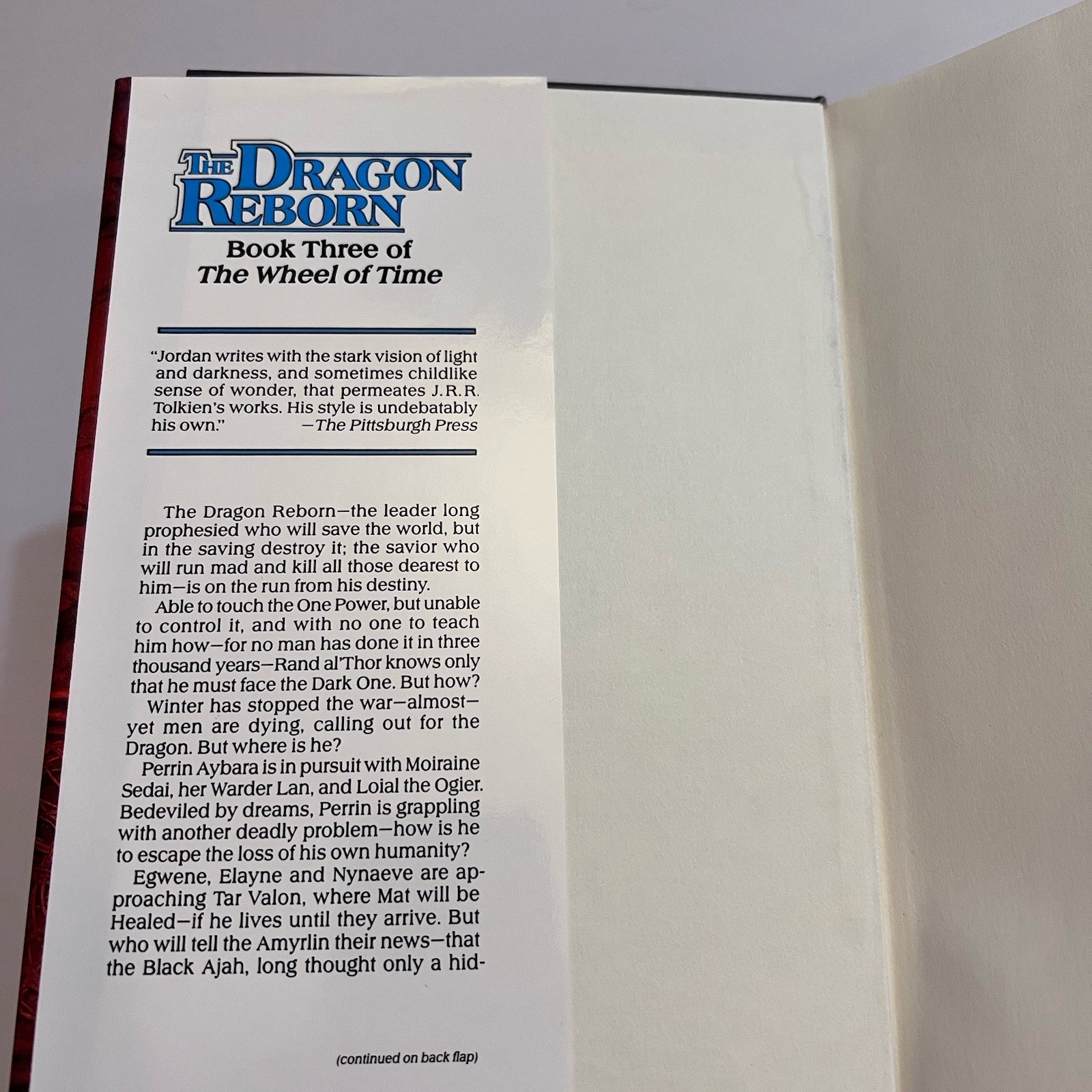 The Dragon Reborn Book 3 Wheel of Time Book Club Edition Hardcover Robert Jordan
