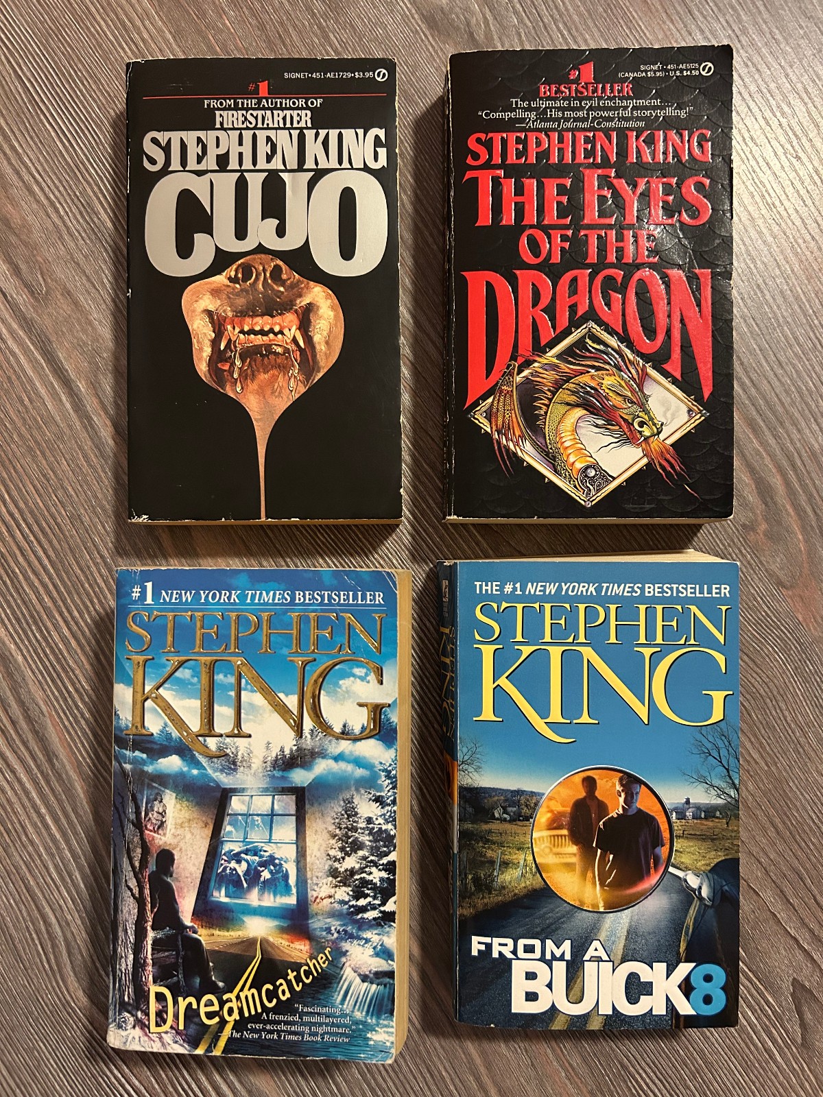 Cujo, Eyes of the Dragon, Dreamcatcher, Buick 8 — 1st Print PBs — Stephen King