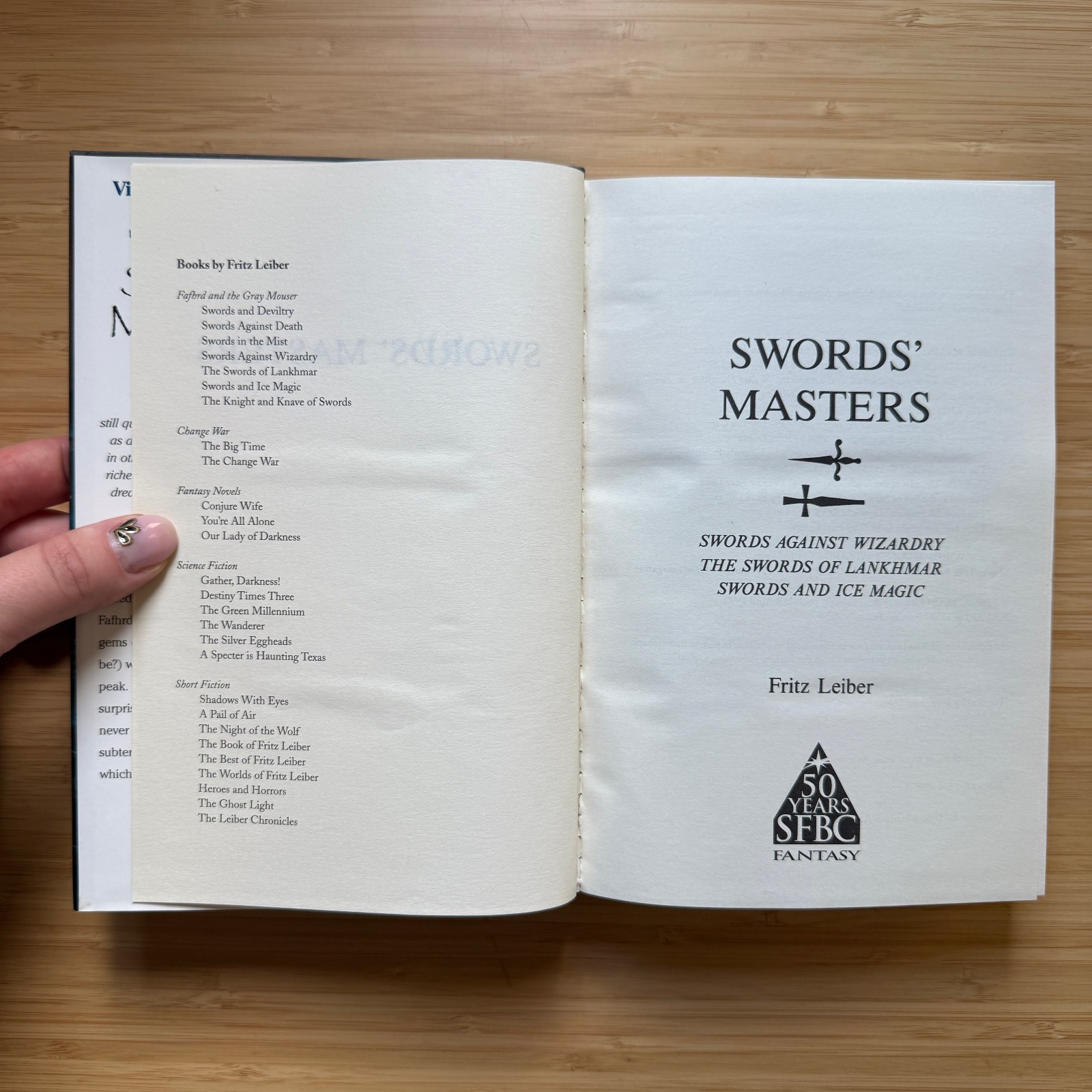 Swords’ Masters by Fritz Leiber 2004 Hardcover BCE Fantasy VG
