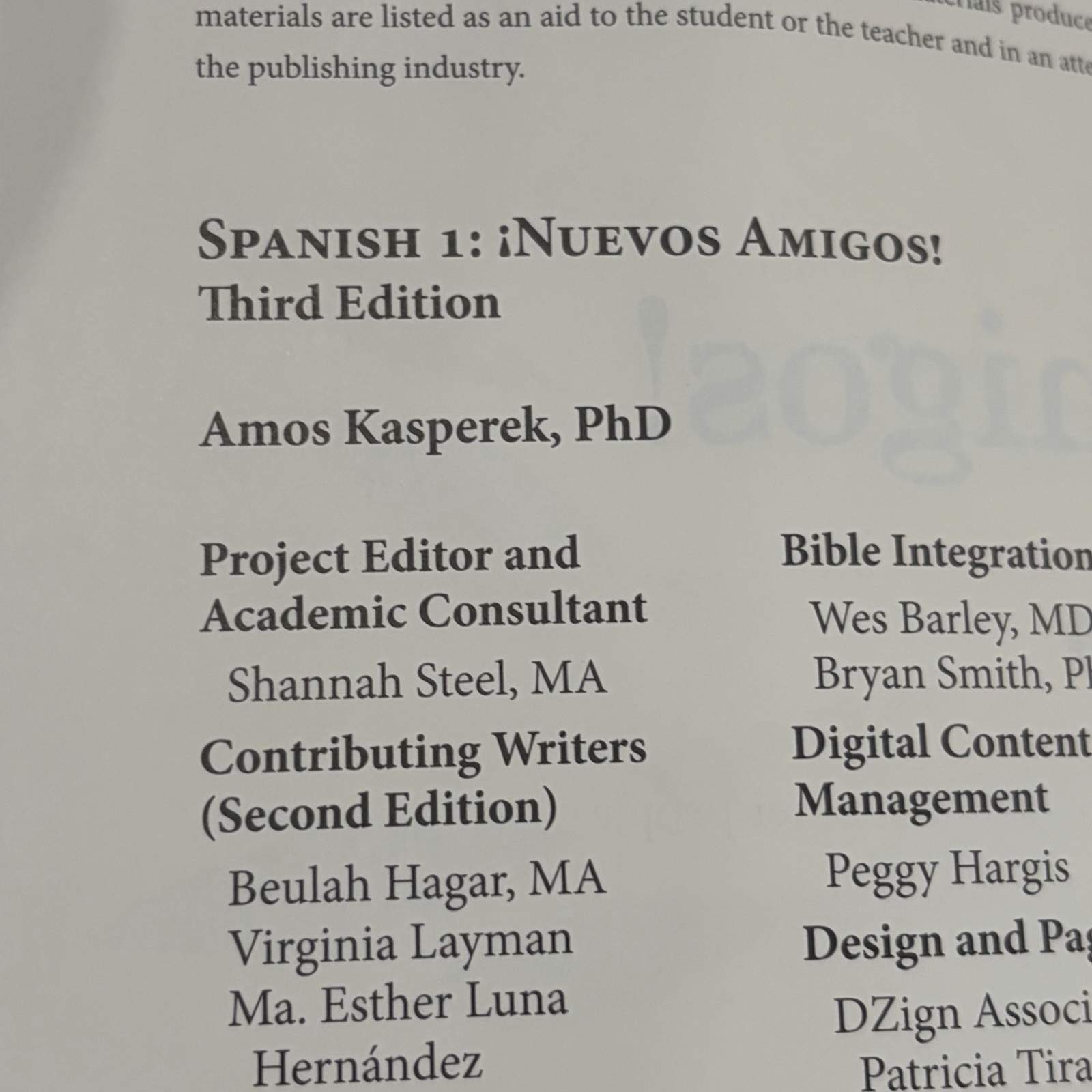 Bob Jones Spanish 1 Student Text & Activities (3rd Edition) Nuevos Amigos!