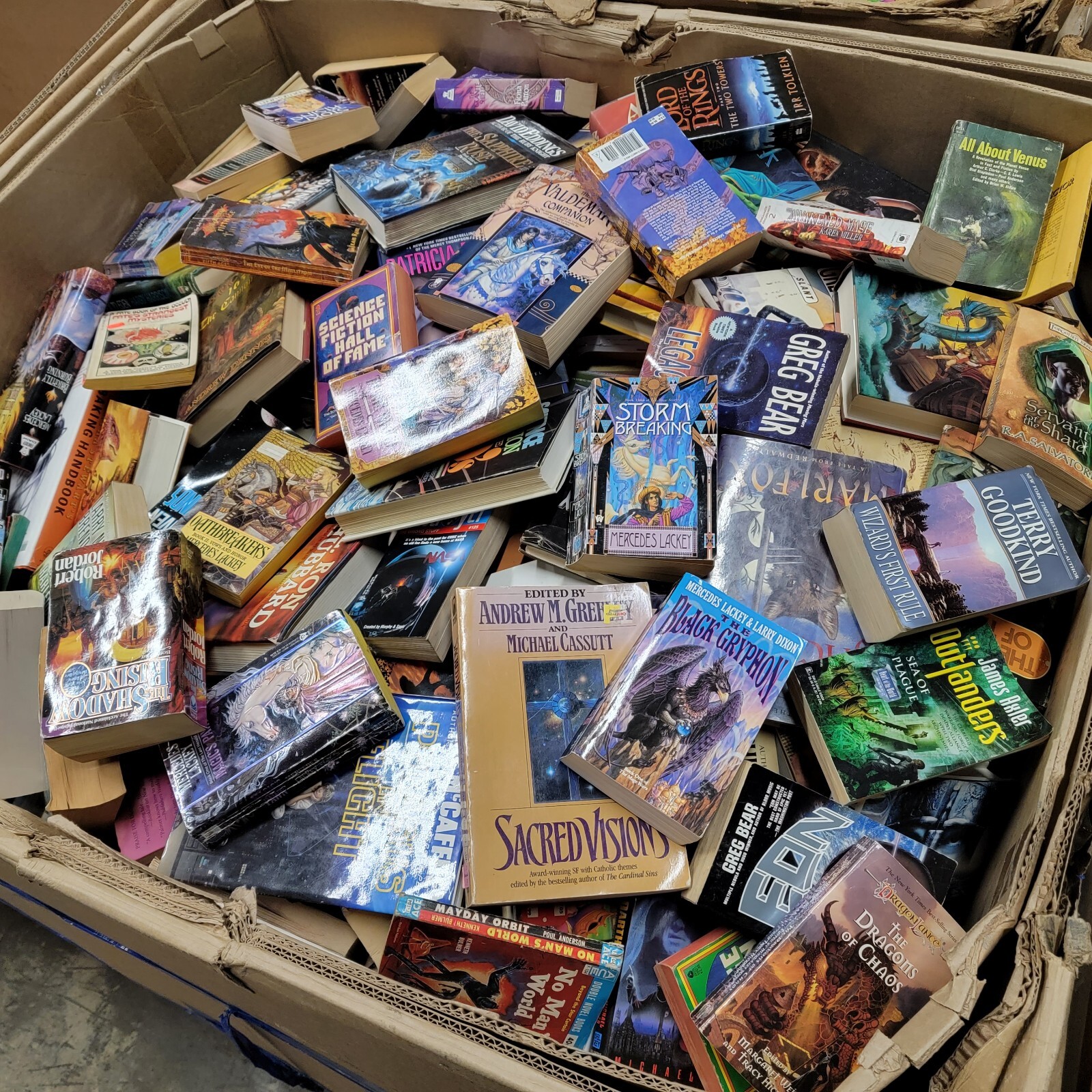 Lot of 10 Pounds (LB) Science Fiction Fantasy Book Hard/Softback RANDOM RARE MIX