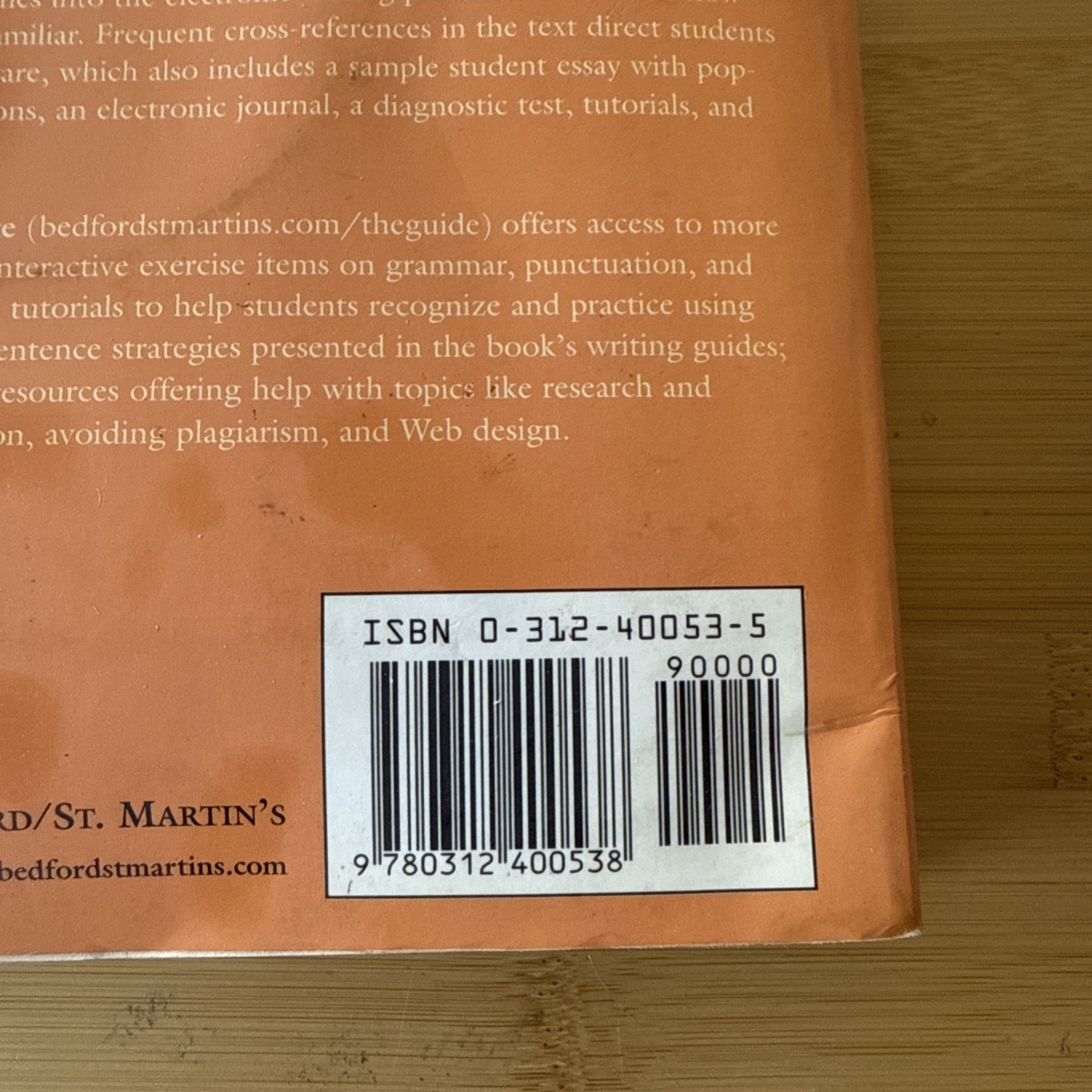 The St Martins Guide to Writin — Paperback — GOOD
