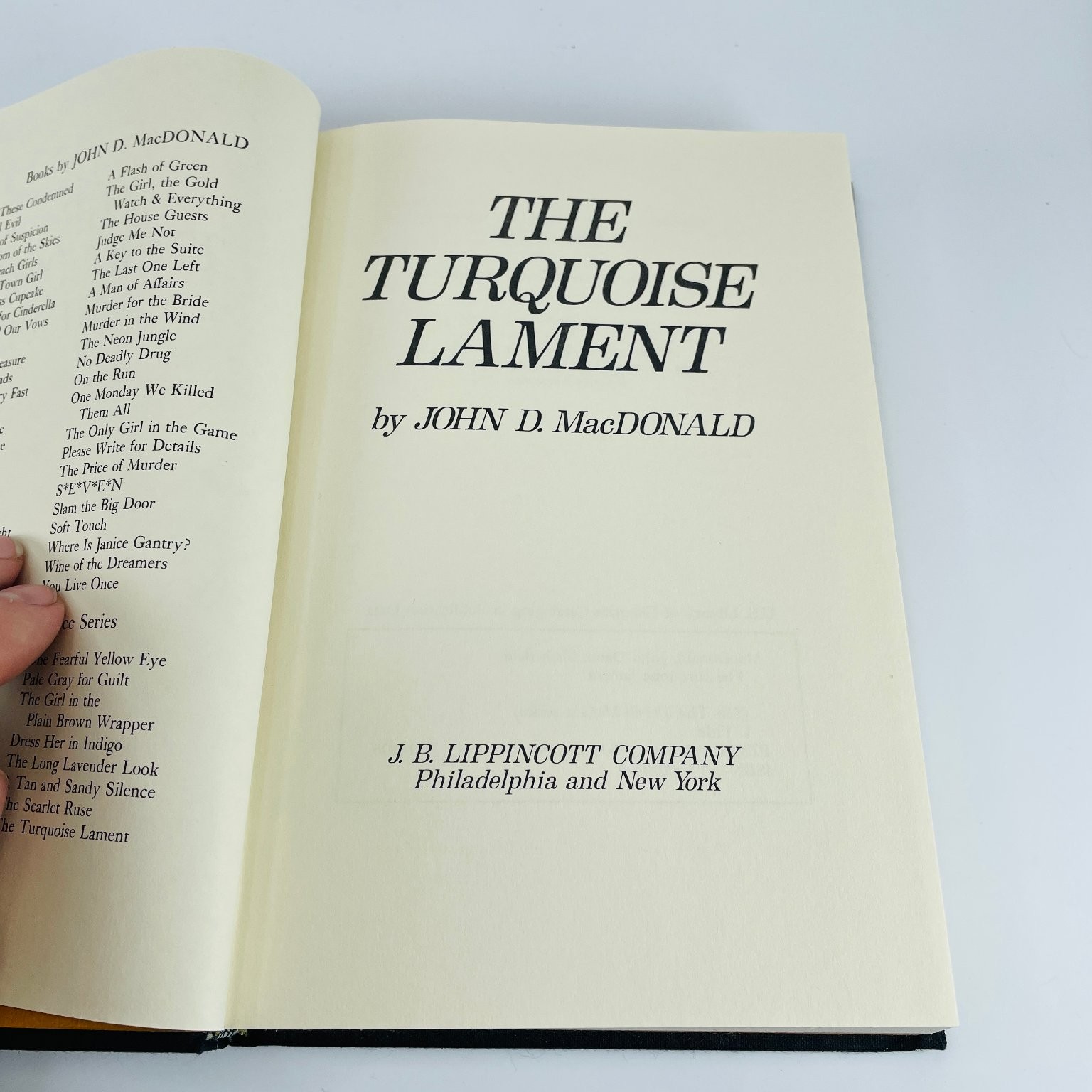 Turquoise Lament John D. MacDonald 1973 First Edition Travis McGee Lippincott