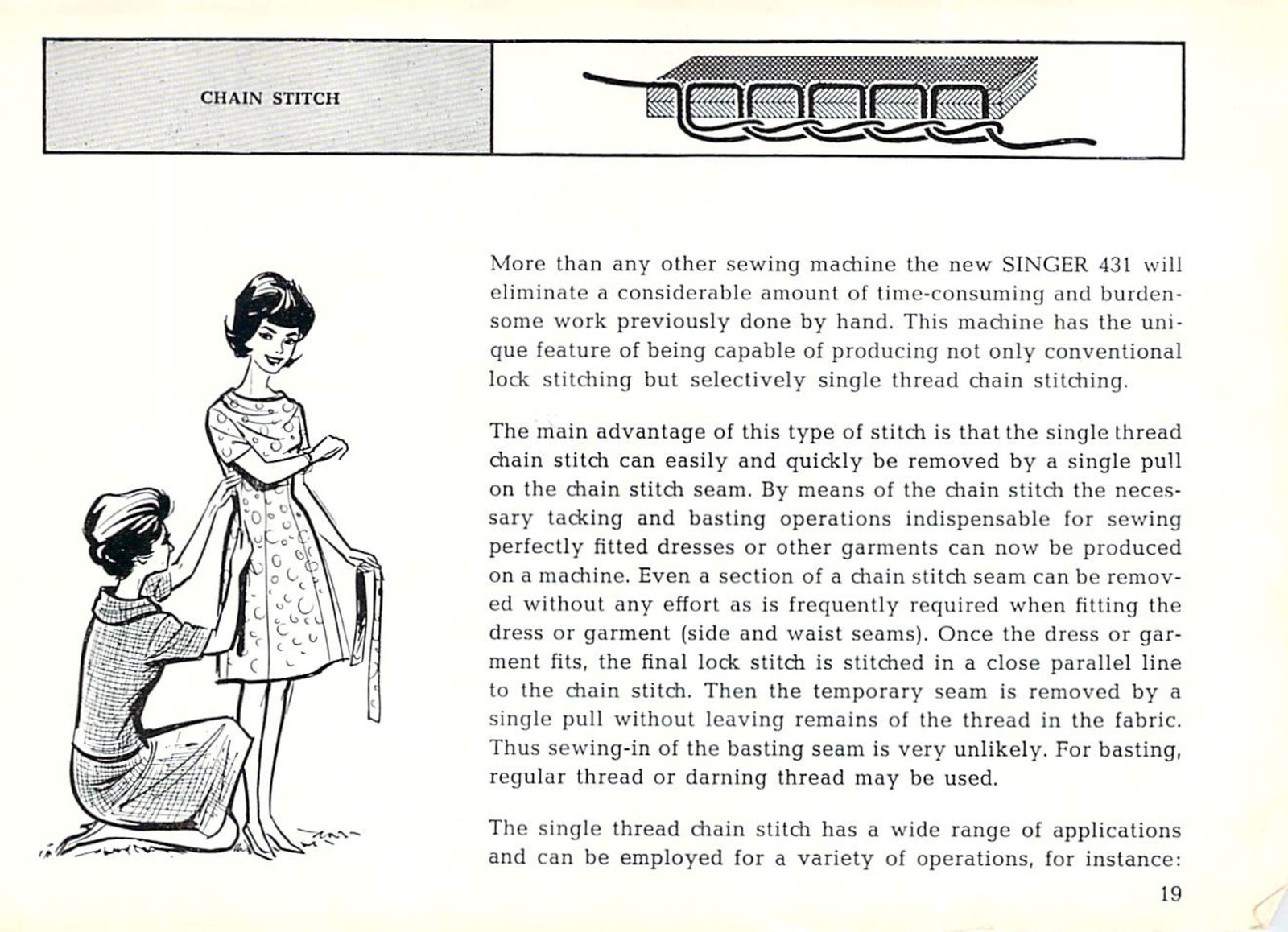 SINGER 431 Convertible Slant-O-Matic Instruction Manual — WIRE BOUND — COVERS