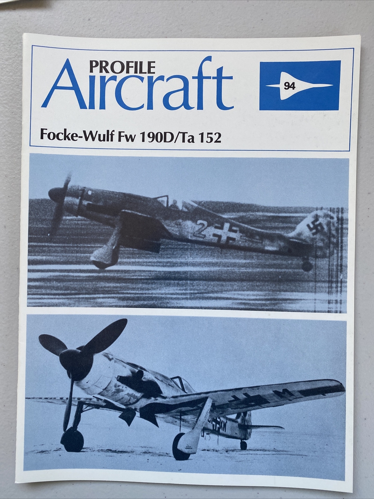 VINTAGE PROFILE AIRCRAFT WWII AIRPLANE MAGAZINE FOCKE-WULF FW 190D/TA 152