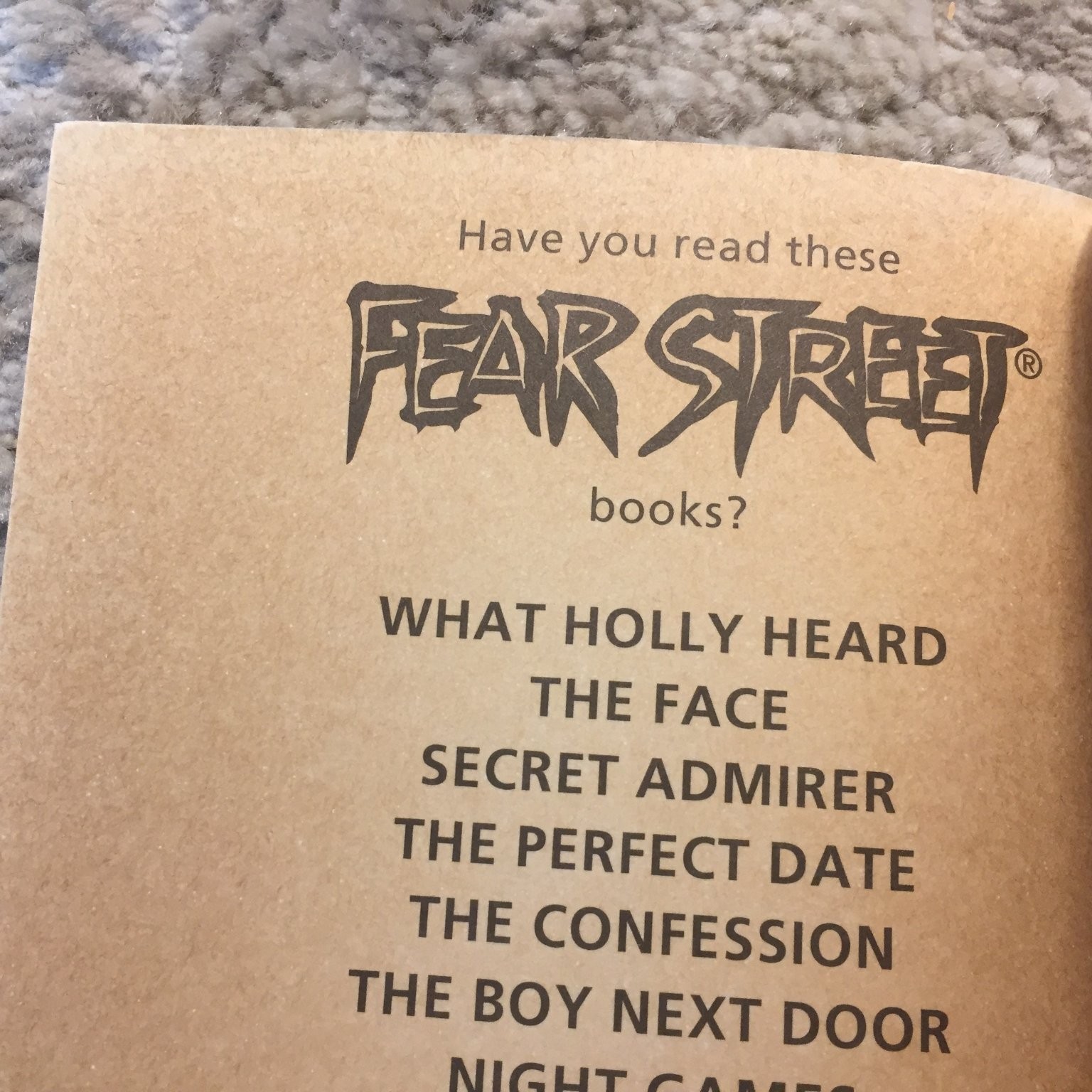 The Betrayal R.L. Stine 2002 First Simon Pulse Fear Street Horror