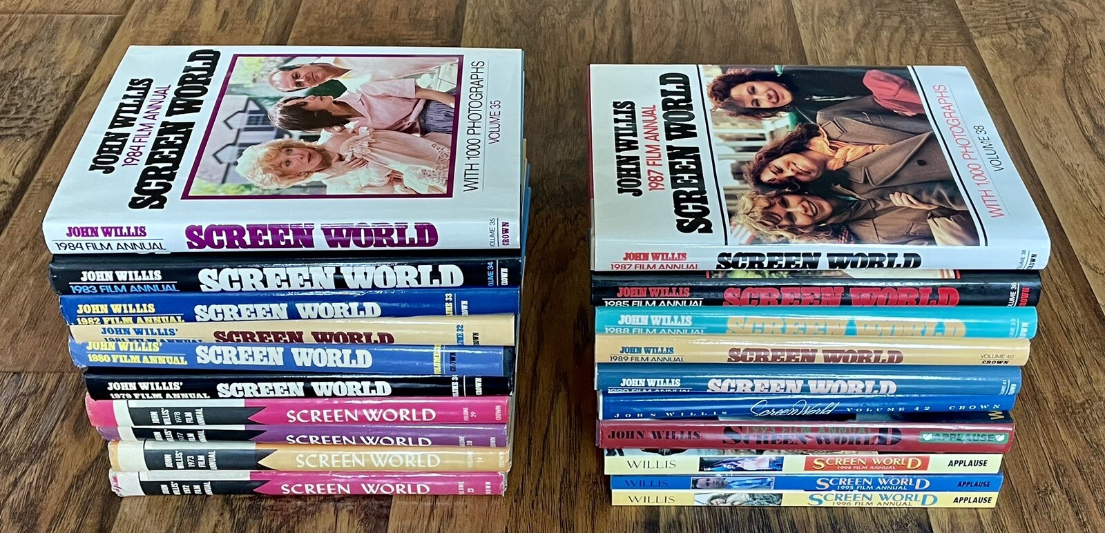 Screen World Lot of 20 — 17 HC w/ DJ, 3 SC — 1972-73, 77-85, 87-91, 93-96