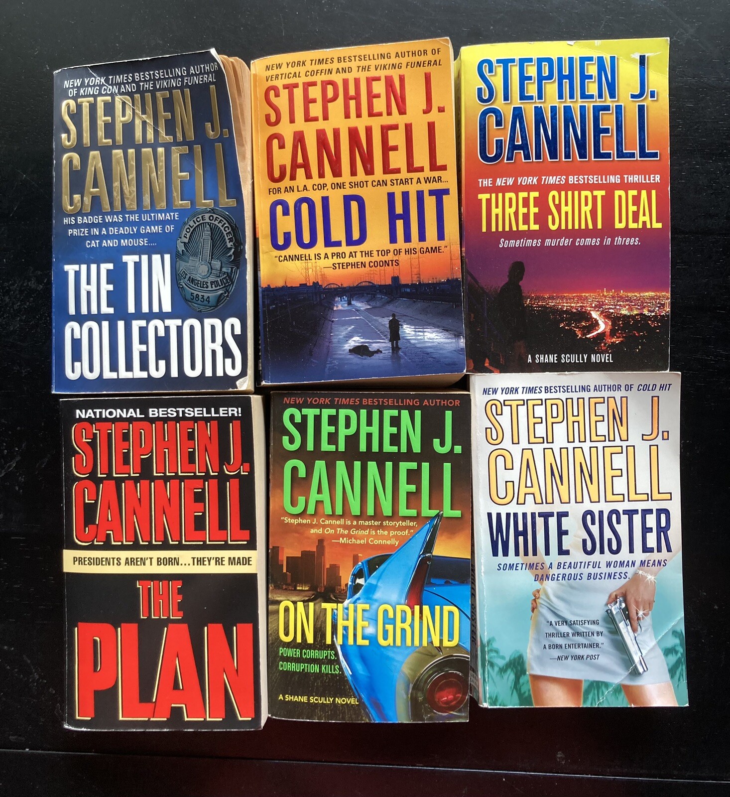 Stephen J. Cannell Paperback Novel Lot of 6 Shane Scully Suspense Thriller Crime