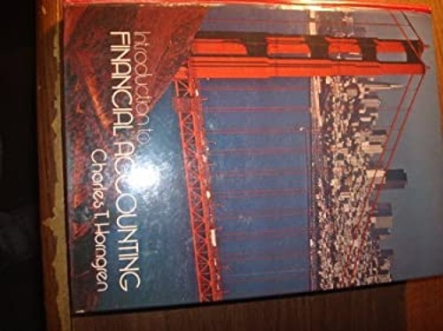 Introduction to Financial Accounting Hardcover Charles T. Horngre