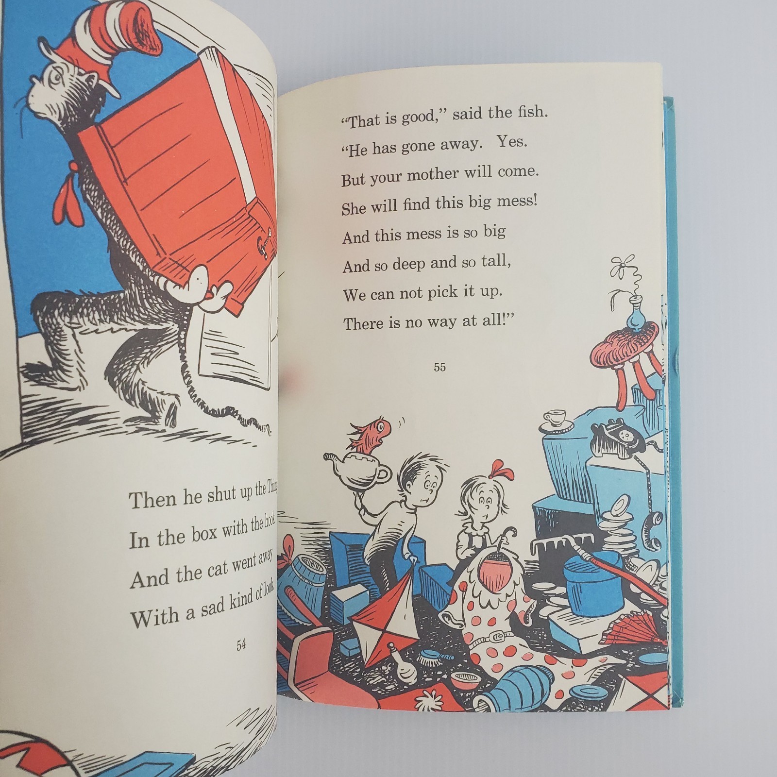 The Cat in the Hat by Dr Seuss 1957 First Edition Printing S321 Hardcover 1st Ed