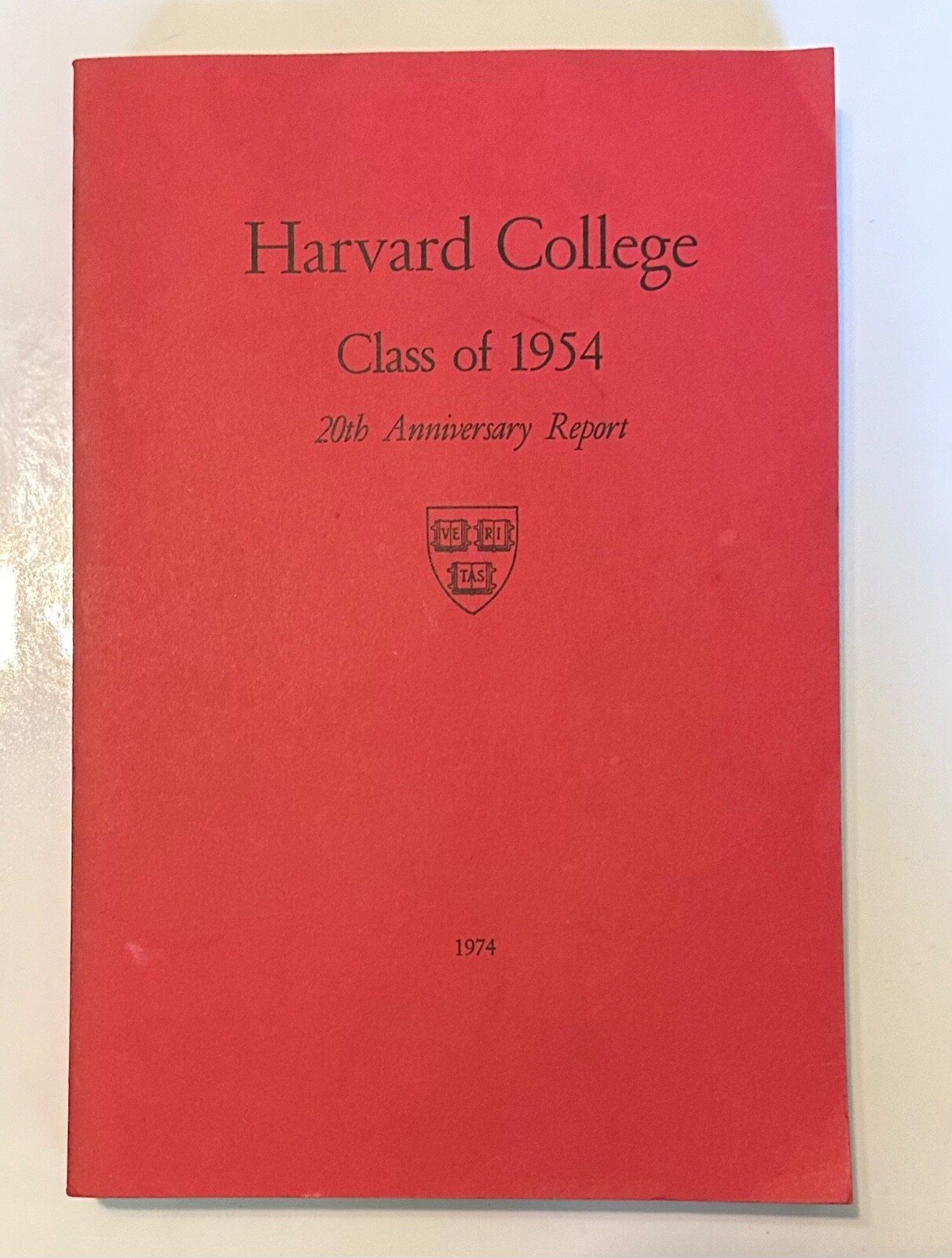 HARVARD COLLEGE CLASS OF 1954 20th Anniversary Report Harvard Memorabilia
