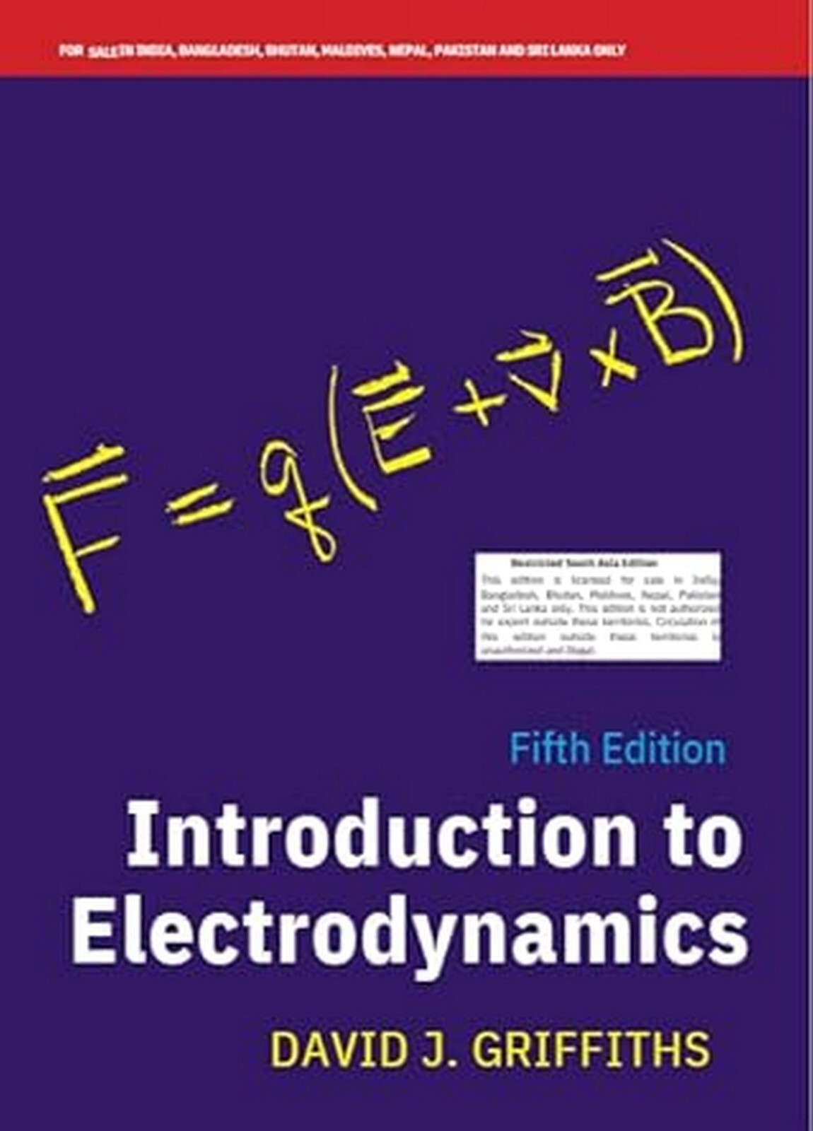 New: Introduction to Electrodynamics by David J. Griffiths 5th INTL ED