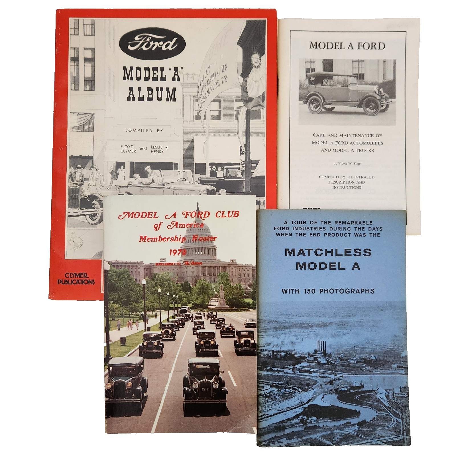 Model A Ford Book Lot Care Maintenance Matchless Album Club Membership Roster