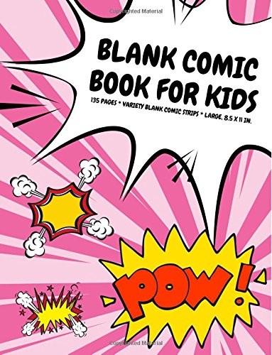 BLANK COMIC BOOK FOR KIDS: 135 PAGES, VARIETY BLANK COMIC By Arnie Lightning NEW