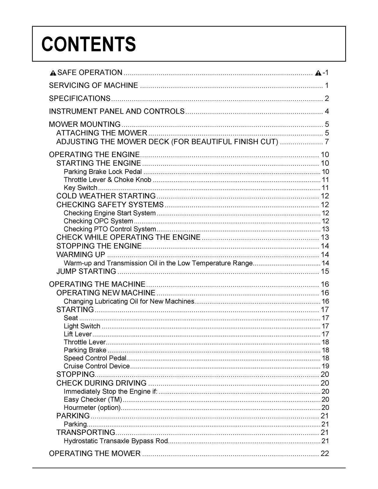 KUBOTA Tractor T1880 T2080 T2380 User Manual Operation Guide Durable SECURED