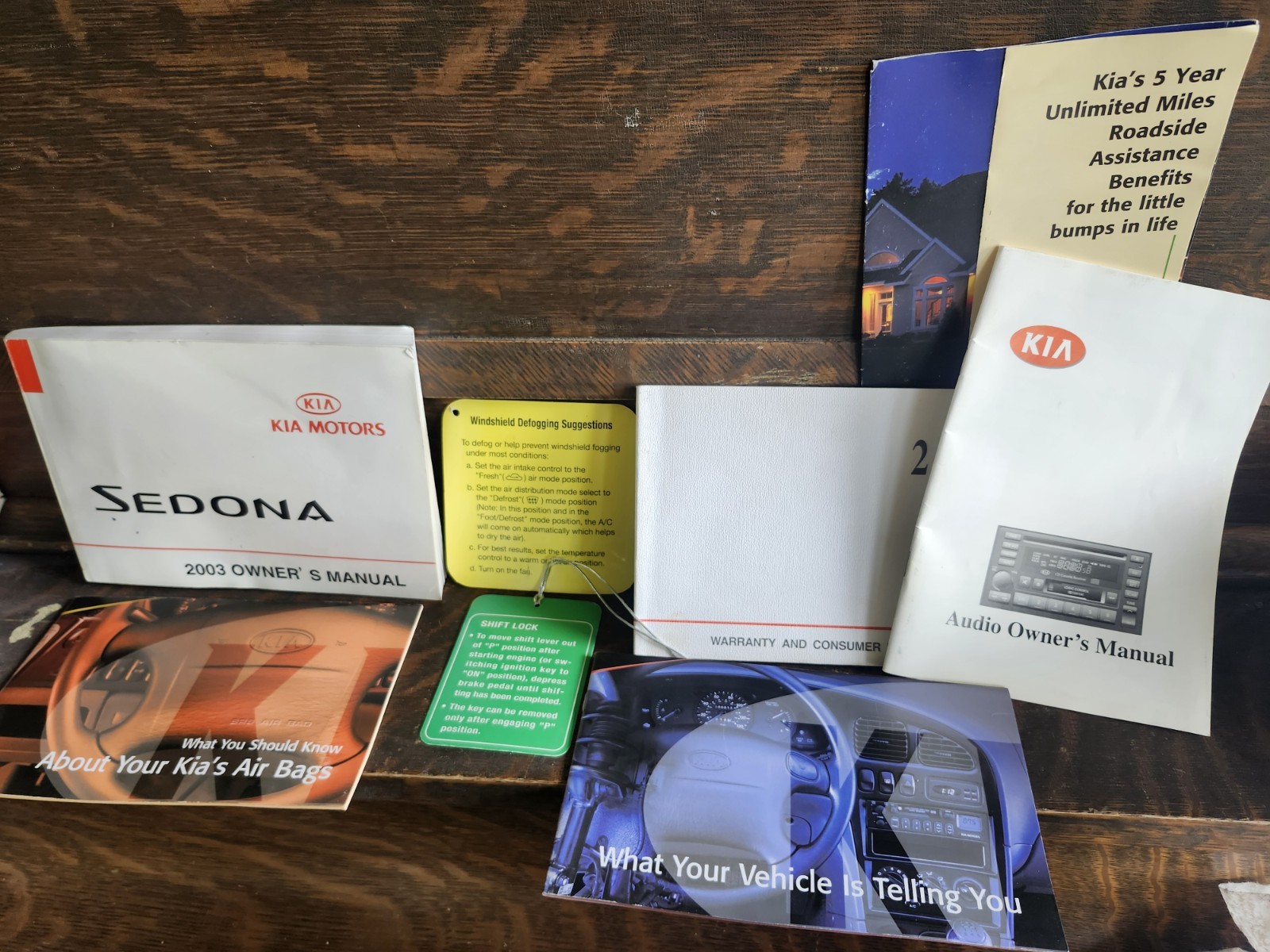 2003 Kia Sedona Owner’s Manual book set used oem