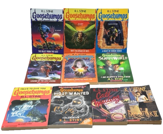 Goosebumps RL Stine Teen Horror Book Series Mixed Lot of 10