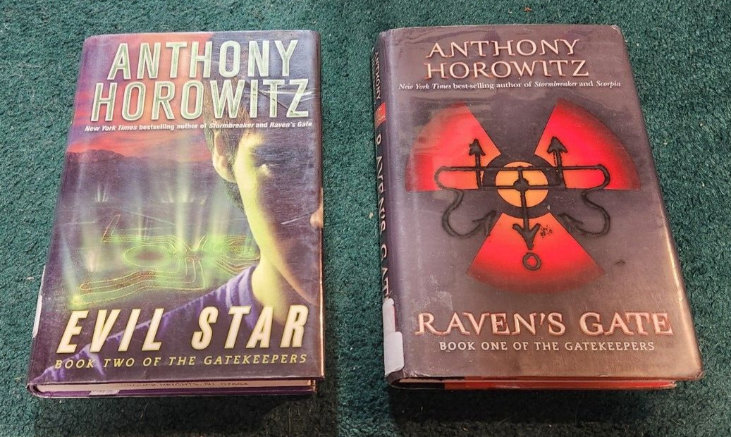 Lot 2 Anthony Horowitz Hardcover Novels Gatekeepers Raven’s Gate Evil Star