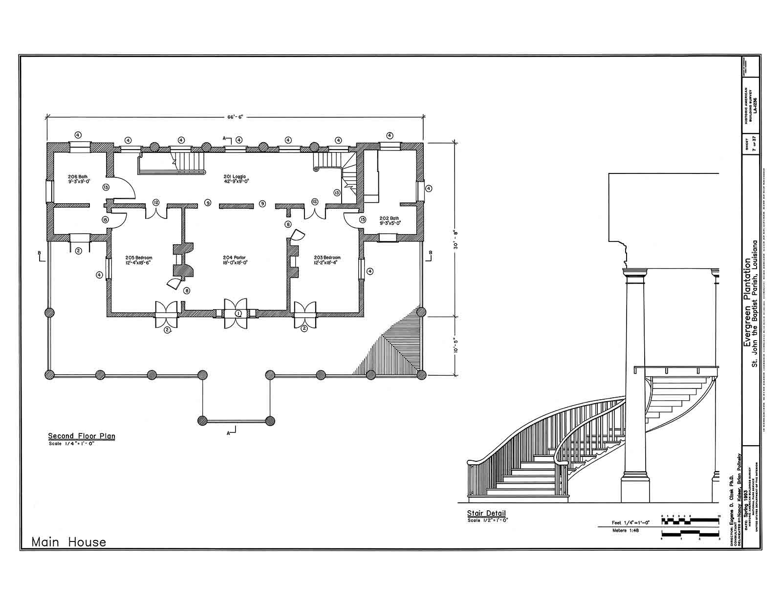 Evergreen Plantation Drawings, Edgard LA — Historic House Plans